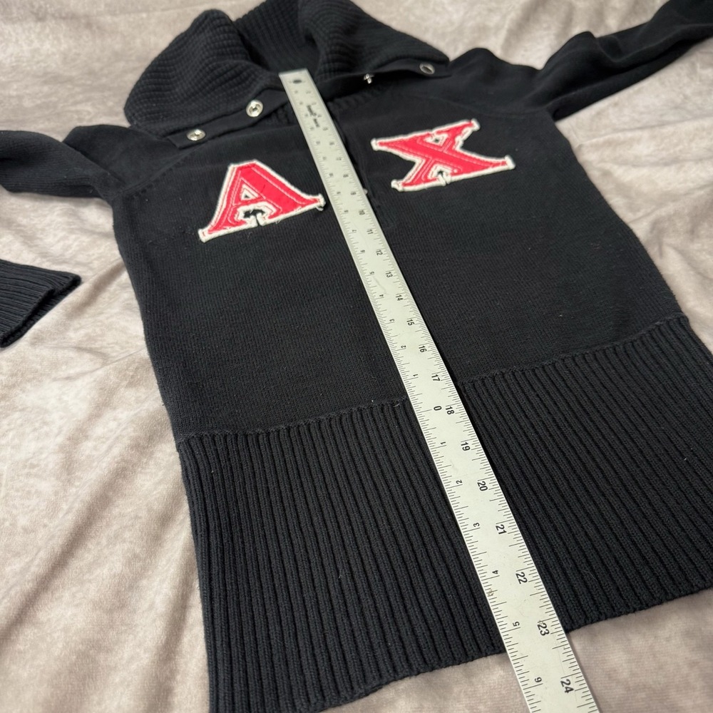 Vtg Y2K-A|X Armani Exchange Womens M White/Gray Logo Full DOUBLE Zip Sweatshirt - Picture 5 of 8